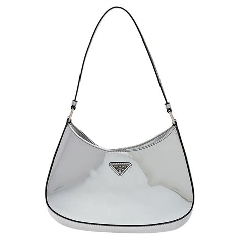 silver prada bag|Prada shoulder bag for sale.